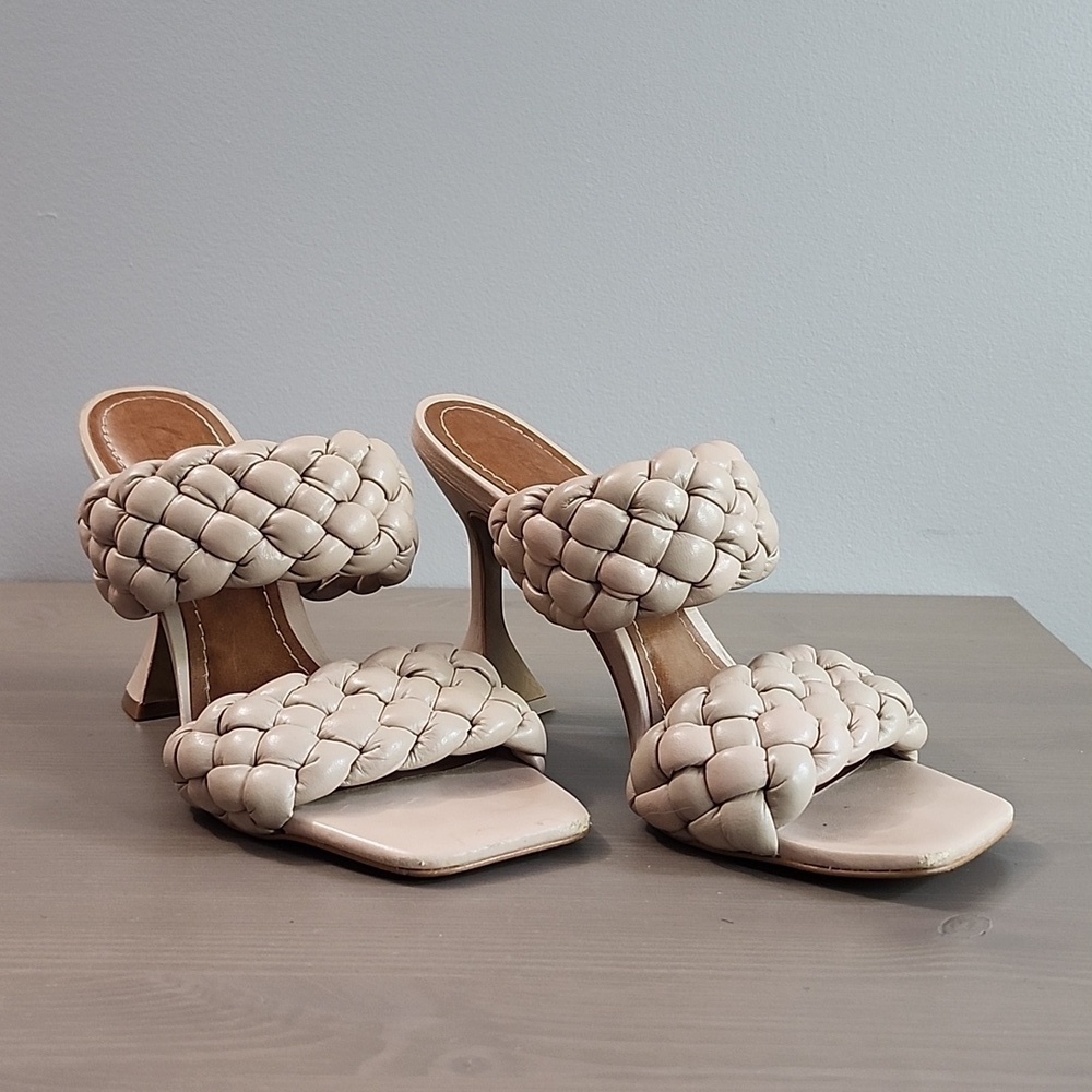 L'INTERVALLE Cream Braided Sandals - Picture 4 of 14
